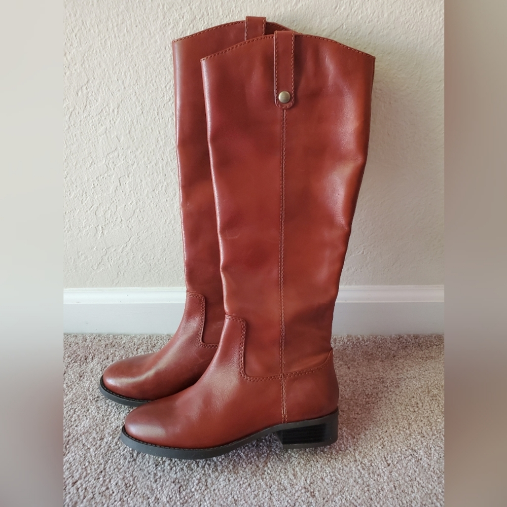 Inc Fawne Leather Riding Boots